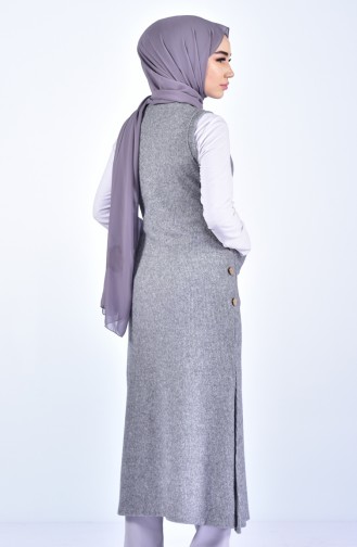 Gray Hijab Dress 3002-03