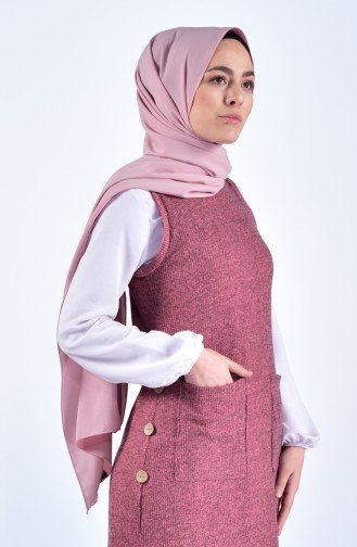 Dusty Rose Hijab Dress 3002-07