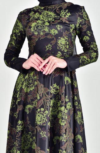 فستان بتصميم مورّد 7220-01 لون اخضر 7220-01