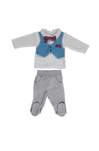 Bebetto Baby Cotton 2Pcs Suit K1980-03 Turquoise 1980-03