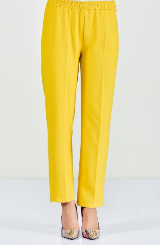 Elastic Straight Trousers 2090-01 Mustard 2090-01