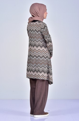 Tunik Pantolon İkili Takım 3031-03 Kahverengi 3031-03