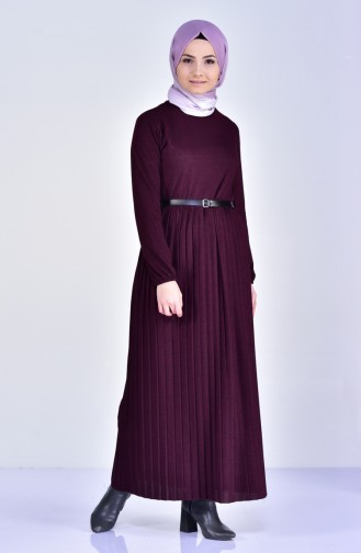 Dark Plum Hijab Dress 3001-05