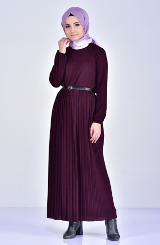Dunkel-Zwetschge Hijab Kleider 3001-05