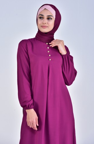 Plum Hijab Dress 9012-10