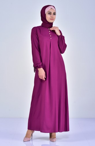 Plum Hijab Dress 9012-10