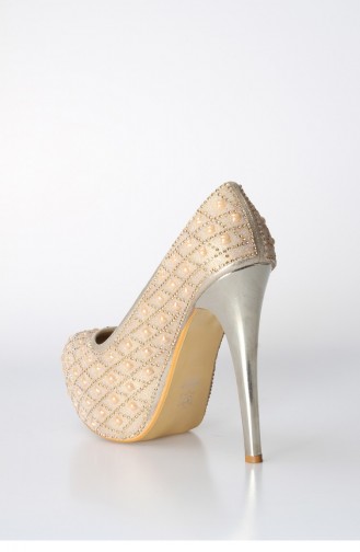 Gold Colour High Heels 629ZKK200-5-16779765