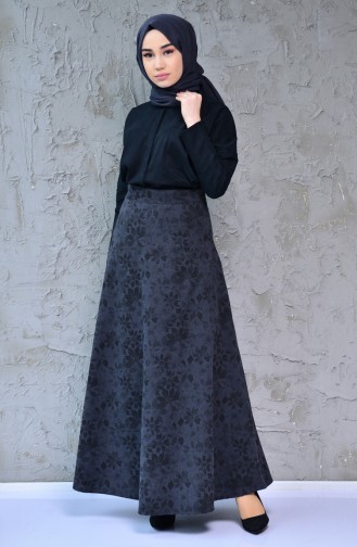 Patterned Skirt 8902-01 Black 8902-01