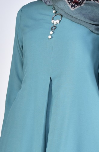 Buglem Necklace Tunic Trousers Double Suit 1177-06 Almond Green 1177-06