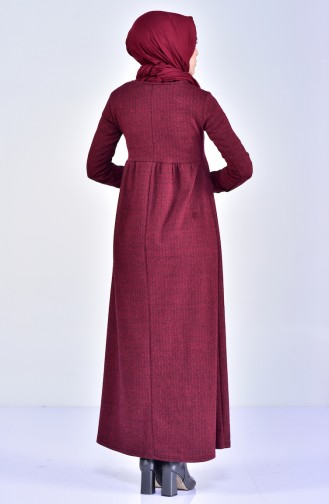 Claret Red Hijab Dress 2092-02