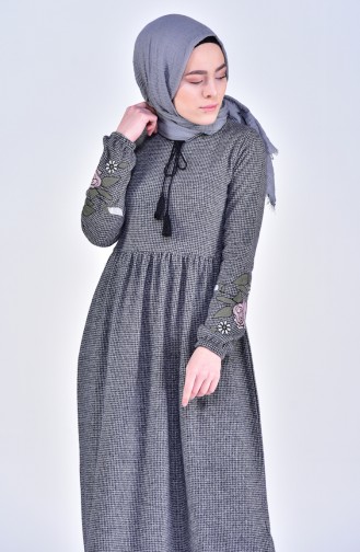 Gray Hijab Dress 4025-01