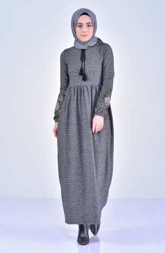 Gray Hijab Dress 4025-01