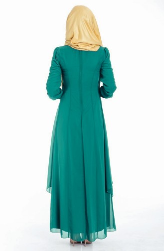 Green Almond Hijab Dress 52221-12
