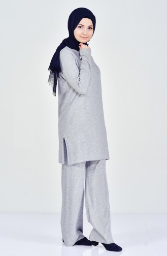 Thin Tricot Tunic Trousers Double Suit 4094-01 Gray 4094-01