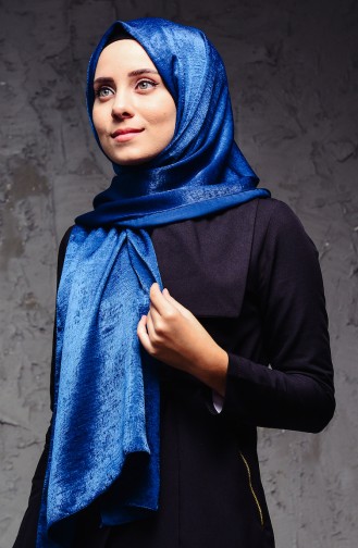 Shiny Crepe Shawl  215-217 Navy Blue 215-217