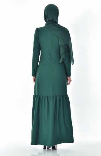 skirt Pleated Dress 7202-04 Emerald Green 7202-04