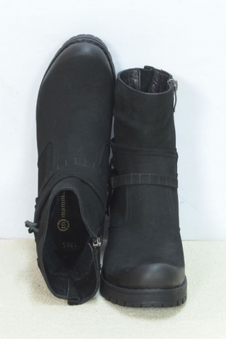 Marjin 1865 Boot mit Absatz Schwarz Nubuk 18K020022MM1865_004