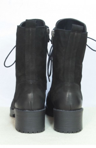 Marjin Akmay Flat Boots Black Nubuck 18K0020TP07002-1_004