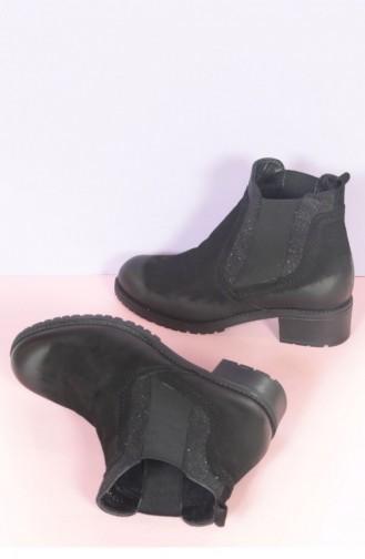Marjin Alfira Heeled Nubuck Boots Black 18K02200SJ107001_004