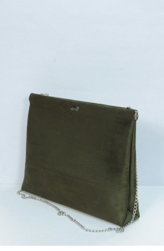 Marjin Alinare Portfolio Suede Bag Khaki 18K040026VN16638_034
