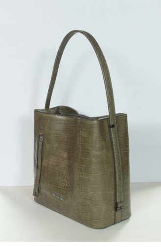 مارجين داتن حقيبة يومية كروكو لون أخضر كاكي 18K00024SN0573_hkc