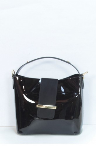 Marjin Vilaz Bag Black Patent Leather 18K0024Vİ4875_003