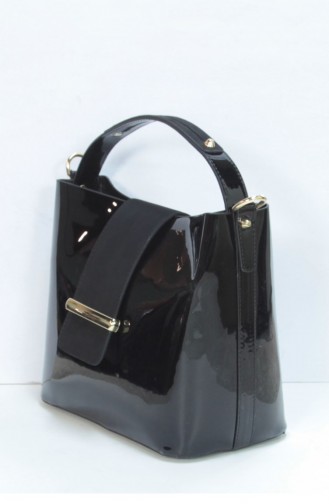مارجن فيلاز حقيبة بتصميم جلد لامع لون اسود 18K0024Vİ4875_003