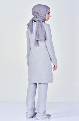 Ensemble Survêtement Imprimé 0397-005 Gris 0397-05