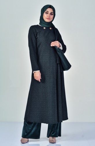 Abaya Attacher de Côter 7099-04 Vert emeraude 7099-04