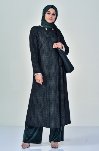 Side Bond Abaya 7099-04 Emerald Green 7099-04