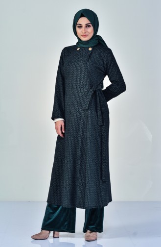 Abaya Attacher de Côter 7099-04 Vert emeraude 7099-04