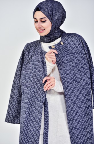 Tie Side Abaya 7099-05 Navy Blue 7099-05