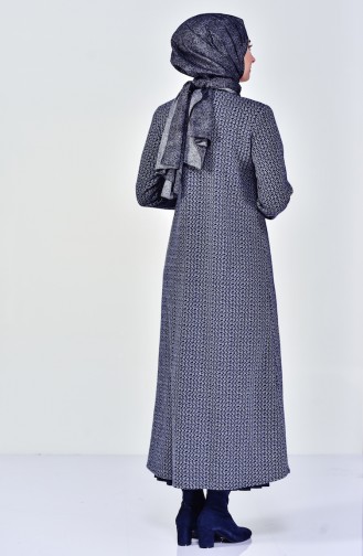 Tie Side Abaya 7099-05 Navy Blue 7099-05