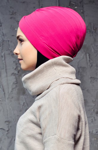 Bonnet Turban Prêt Perlés 1007-14 Fushia 1007-14