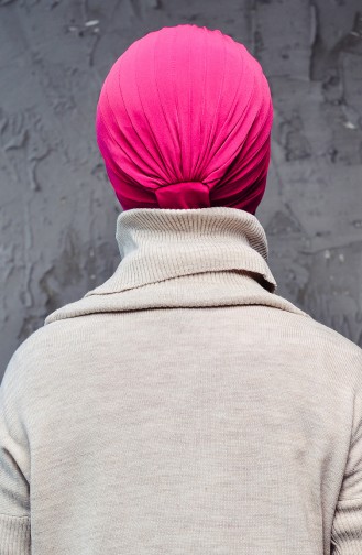 Bonnet Turban Prêt Perlés 1007-14 Fushia 1007-14