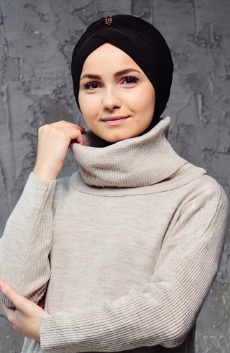 Hijab Ready Turban Bone 1007-15 Brown 1007-15