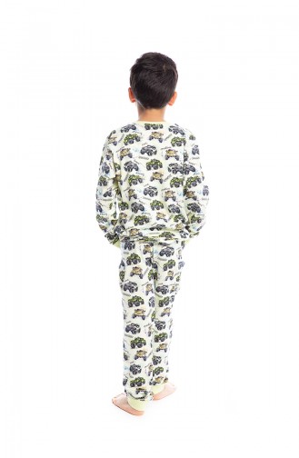 Patterned Boy´s Pajamas Set B1808 Green 1808