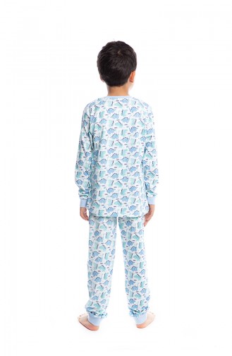 Erkek Çocuk Pijama Takımı B1809 Mavi 1809