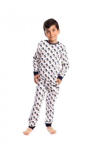 Erkek Çocuk Pijama Takımı B1810	 Lacivert