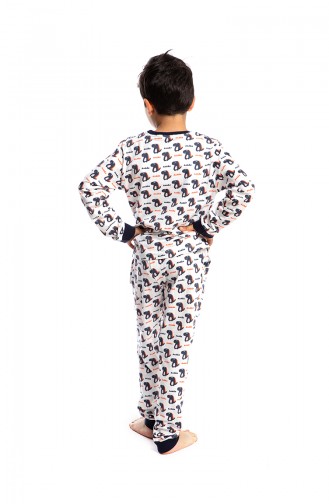 Erkek Çocuk Pijama Takımı B1810	 Lacivert 1810