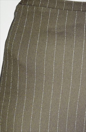 Striped Plenty Hem Pants 0201-01 Khaki 0201-01