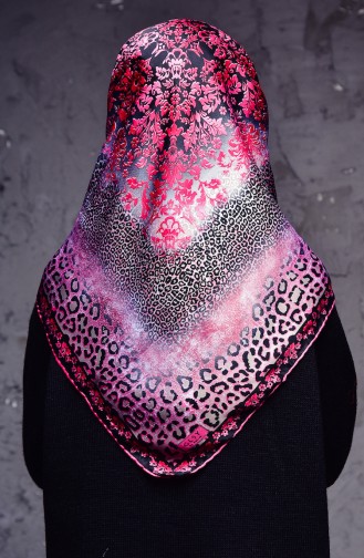 Leopard Printed Rayon Scarf 70085-02 Pink 70085-02