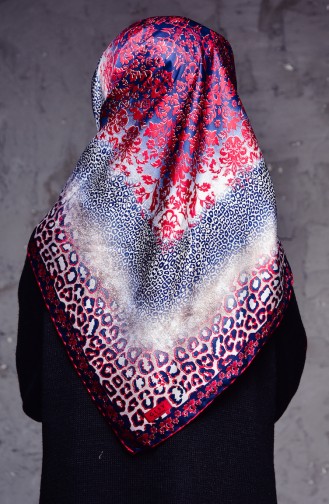 Leopard Printed Rayon Scarf 70085-06 Bordeaux 70085-06