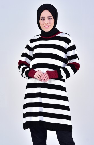 Knitwear Striped Sweater 4102-01 Black White 4102-01