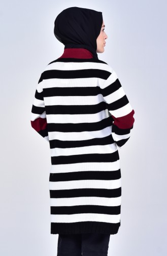 Knitwear Striped Sweater 4102-01 Black White 4102-01