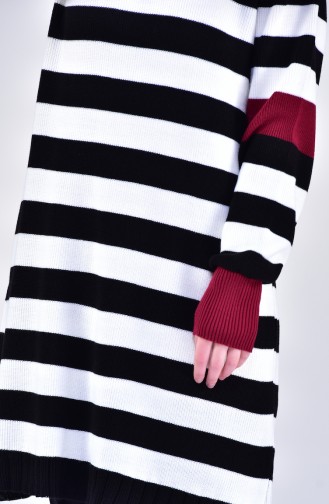 Knitwear Striped Sweater 4102-01 Black White 4102-01