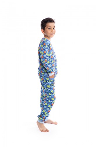 Ensemble Pyjama Enfant Garçon B1811 Bleu 1811