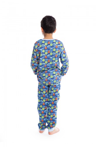Erkek Çocuk Pijama Takımı B1811 Mavi 1811