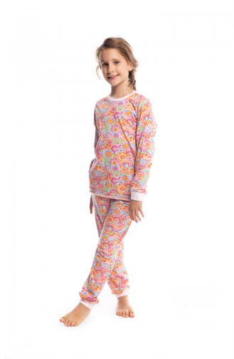 Flower Girl´s Pajamas Set G1811 Orange 1811
