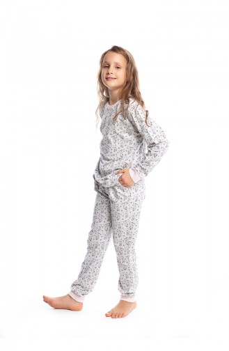 Ensemble Pyjama Fille Enfant G1815 Ecru 1815